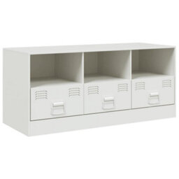 Berkfield Sturdy Tv Cabinet White 99X39X44 Cm Steel