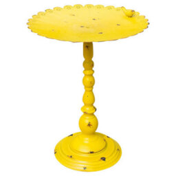 Small Yellow Bird Feeder - Weather Resistant Metal Freestanding Outdoor Garden Wild Bird Seed & Nut Feeding Station - H44 X 31.5Cm - thumbnail 4