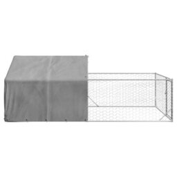 Vidaxl Outdoor Dog Kennel With Run 5X2X1.5 M Galvanised Steel - thumbnail 4