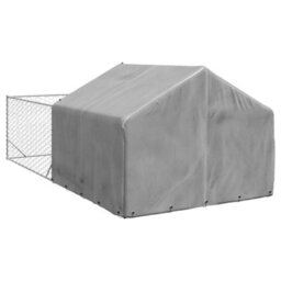 Vidaxl Outdoor Dog Kennel With Run 5X2X1.5 M Galvanised Steel - thumbnail 5