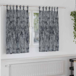 Berkfield Curtain With Curtains 2 Pcs Silver Grey 140 X 140 Cm Velvet