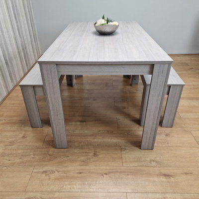 Kosy Koala Kitchen Dining Table With 2 Benches,dining Room Table Set, Dining Table And 2 Benches - image 1