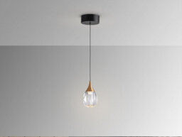 Luminosa Lighting Luminosa Corina Slim Pendant Ceiling Light Black, Copper Led 3000K - Uk Stock - thumbnail 4