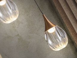 Luminosa Lighting Luminosa Corina Slim Pendant Ceiling Light Black, Copper Led 3000K - Uk Stock - thumbnail 3
