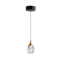 Luminosa Lighting Luminosa Corina Slim Pendant Ceiling Light Black, Copper Led 3000K - Uk Stock - thumbnail 5