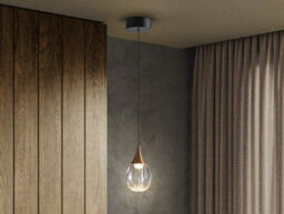 Luminosa Lighting Luminosa Corina Slim Pendant Ceiling Light Black, Copper Led 3000K - Uk Stock - thumbnail 1