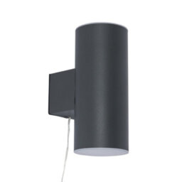 Litecraft Bao Anthracite Led Solar Outdoor Wall Light - thumbnail 2