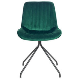 Beliani Set Of 2 Dining Chairs Navasota Velvet Emerald Green - thumbnail 5