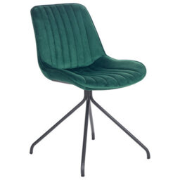 Beliani Set Of 2 Dining Chairs Navasota Velvet Emerald Green - thumbnail 4