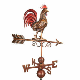 Good Directions Bantam Red Rooster Copper Farmhouse Weathervane - Steel - L47 X W47 X H86.6 Cm - Antique Bronze Finish
