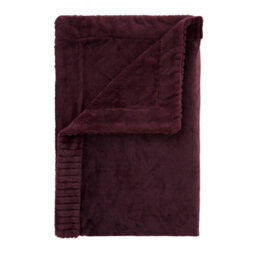 Catherine Lansfield Velvet And Faux Fur 150X200Cm Blanket Throw Plum - thumbnail 5