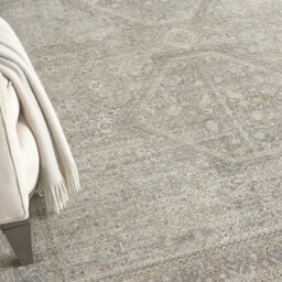 Cream Grey Luxurious Traditional Bordered Floral Rug Easy To Clean Living Room And Bedroom-160Cm X 221Cm - thumbnail 8