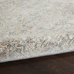 Cream Grey Luxurious Traditional Bordered Floral Rug Easy To Clean Living Room And Bedroom-160Cm X 221Cm - thumbnail 4