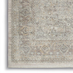 Cream Grey Luxurious Traditional Bordered Floral Rug Easy To Clean Living Room And Bedroom-160Cm X 221Cm - thumbnail 6