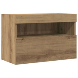 Berkfield Tv Wall Cabinets With Led Lights 2 Pcs Artisan Oak 60X30X40 Cm - thumbnail 7
