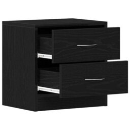 Berkfield Bedside Cabinet Black Oak 40X30X40 Cm Engineered Wood - thumbnail 5