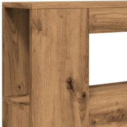 Berkfield Led Headboard Artisan Oak 100X18.5X103.5 Cm Engineered Wood - thumbnail 9