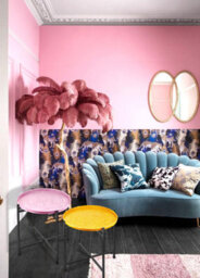 Rozi Duggal Collection Light Purple Side Table - thumbnail 3
