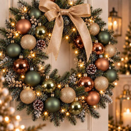Decoris Pack Of 30 Christmas Tree Baubles Shatterproof Rosemary Brandy Pearl - thumbnail 7