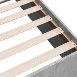 Berkfield Bed Frame Without Mattress Concrete Grey 100X200 Cm - thumbnail 8
