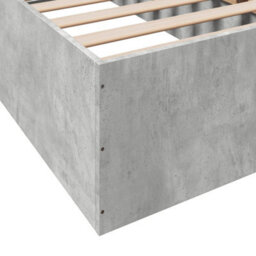 Berkfield Bed Frame Without Mattress Concrete Grey 100X200 Cm - thumbnail 7