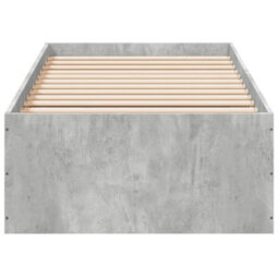 Berkfield Bed Frame Without Mattress Concrete Grey 100X200 Cm - thumbnail 4