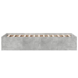 Berkfield Bed Frame Without Mattress Concrete Grey 100X200 Cm - thumbnail 5