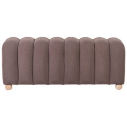 Wyld And Coco Cozynest Bed Bench In Brown Bouclé Upholstery With Wooden Legs, W111 X D40 X H45Cm - thumbnail 1