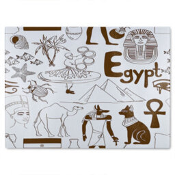 Benjamin Tate Design Hand Drawn Sketch Egypt Glass Chopping Boarddesigner Style - thumbnail 1