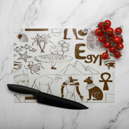 Benjamin Tate Design Hand Drawn Sketch Egypt Glass Chopping Boarddesigner Style - thumbnail 3
