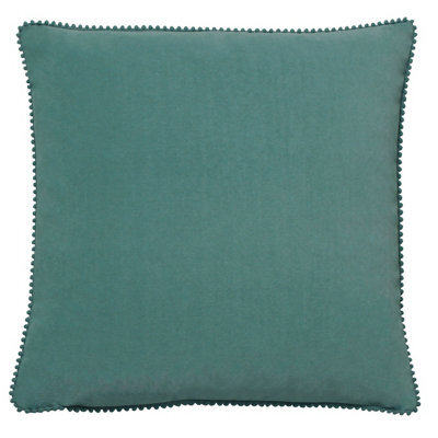 Furn. Cosmo Square Pom-Pom Velvet Cushion Cover - image 1