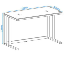 Alphason Air Desk With Top-Plate In Smoked Glass - thumbnail 4