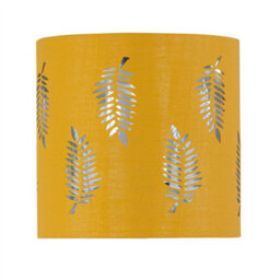 First Choice Lighting Set Of 2 Buck - Clear Glass Table Lamps With Ochre Fern Shade - thumbnail 6