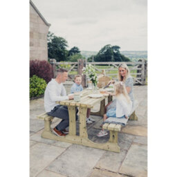 Churnet Valley Garden Furniture Ltd Churnet Valley Lunar Wooden Garden Picnic Table (150Cm) - thumbnail 5
