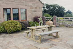 Churnet Valley Garden Furniture Ltd Churnet Valley Lunar Wooden Garden Picnic Table (150Cm) - thumbnail 6