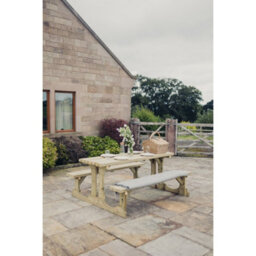 Churnet Valley Garden Furniture Ltd Churnet Valley Lunar Wooden Garden Picnic Table (150Cm) - thumbnail 4