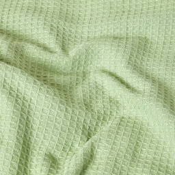 Homescapes Organic Cotton Waffle Blanket/ Throw Sage Green, 178 X 228 Cm - thumbnail 4