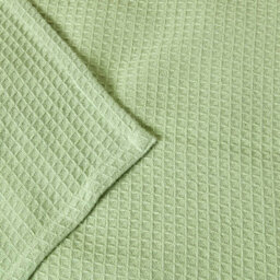 Homescapes Organic Cotton Waffle Blanket/ Throw Sage Green, 178 X 228 Cm - thumbnail 5