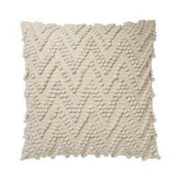 Beige Loop Chevron Woven & Jacquard Effect Indoor Cushion (L)50Cm (W)50Cm - thumbnail 1