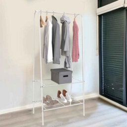 Heavy Duty Carbon Steel Clothes Rail, Freestanding Garment Rack Organizer 60X36X153Cm - thumbnail 3