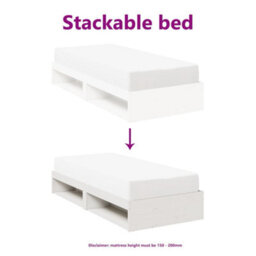 Berkfield Stylish Day Bed Without Mattress White 80X200 Cm Solid Wood Pine - thumbnail 8