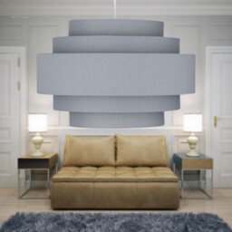 First Choice Lighting Pair Of Dark Grey 5 Tier Light Shades - thumbnail 7