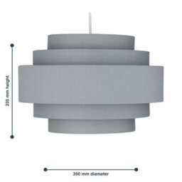 First Choice Lighting Pair Of Dark Grey 5 Tier Light Shades - thumbnail 5