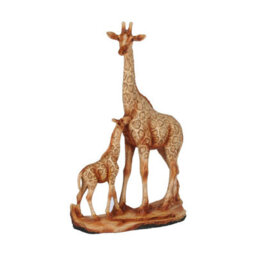 Naturecraft Wood Effect Resin Figurine - Giraffe & Calf - thumbnail 2
