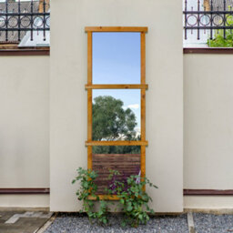 Mirroroutlet The Trellis Garden Mirror Scandinavian Spruce Wood 180Cm X 64Cm