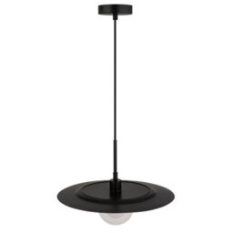 Luminosa Lighting Luminosa Riga Gold Dome Pendant Ceiling Light Matt Black 1X G9 - thumbnail 5