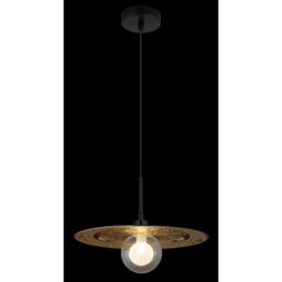 Luminosa Lighting Luminosa Riga Gold Dome Pendant Ceiling Light Matt Black 1X G9 - thumbnail 4