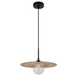 Luminosa Lighting Luminosa Riga Gold Dome Pendant Ceiling Light Matt Black 1X G9 - thumbnail 2