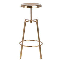 Wyld Haus Hobart Gold Brushed-Steel Adjustable Bar Stool 67-87 Cm - thumbnail 5
