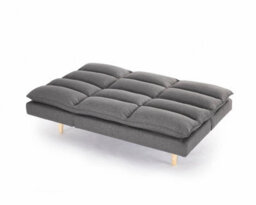 Home Detail Idris 3 Seater Dark Grey Fabric Padded Pillow Topped Wooden Legs Chaise Recliner Sofa Bed - thumbnail 8